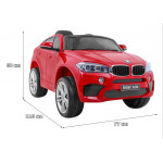 Elektrické autíčko BMW X6 - lakované - červené 